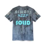 Hemerah Brick Bear Always Keep It Solid Blue Robotic Teddy T-Shirt - Image 2