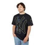 Hemerah Neon Outline NY Liberty Retro Glitch Streetwear T‑Shirt - Image 3