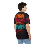 Hemerah Turn Pressure Into Power Angel Statue Neon Vibrant Gothic T-Shirt - Image 4