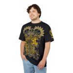Hemerah Savage Is Greatness Skull Gothic Black & Gold T-Shirt - Image 3