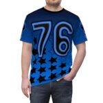 Hemerah Greatness Blue Stars 76 T-Shirt - Image 5