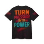 Hemerah Turn Pressure Into Power Angel Statue Neon Vibrant Gothic T-Shirt - Image 2