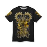 Hemerah Savage Is Greatness Skull Gothic Black & Gold T-Shirt