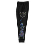 Hemerah Neon Outline NY Liberty Retro Glitch Streetwear Joggers - Image 4