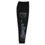 Hemerah Neon Outline NY Liberty Retro Glitch Streetwear Joggers - Image 2