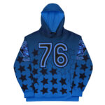 Hemerah Greatness Blue Stars 76 Hoodie