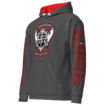 Hemerah Warrior Class 2 Bold Red Skull Streetwear Hoodie - Image 2