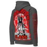 Hemerah Warrior Class 2 Bold Red Skull Streetwear Hoodie - Image 3