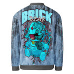 Hemerah Brick Bear Always Keep It Solid Blue Robotic Teddy Bomber Jacket - Image 2