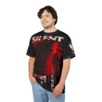 Hemerah Always Be Silent Red Skull Gothic Horror T-Shirt - Image 3