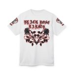 Hemerah Black Rose Rarity Gothic Floral Graphic Tee