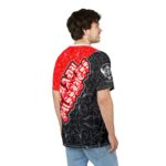Hemerah 'Grimey' Red & Black Scary Face Graphic Tee - Image 4