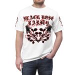Hemerah Black Rose Rarity Gothic Floral Graphic Tee - Image 5