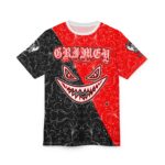 Hemerah 'Grimey' Red & Black Scary Face Graphic Tee