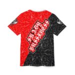 Hemerah 'Grimey' Red & Black Scary Face Graphic Tee - Image 2
